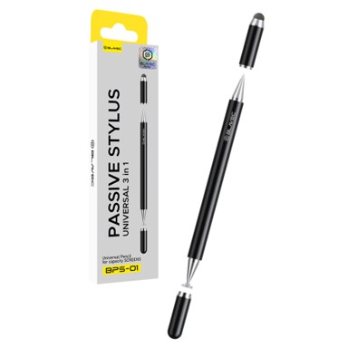 BLAVEC Pasivna stylus olovka BPS-01 za tablet i mobitel, 3-u-1, crna