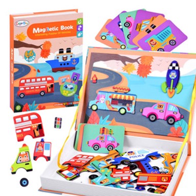 Magnetne puzzle Vozila, 66 kom, 3+