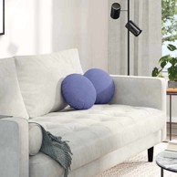 Jastučići za sjedenje 2 kom Ø30x13 cm tkanina, traper plavi