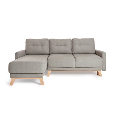 BONAMI SELECTION Svijetlo siva kutna garnitura s promjenjivim kutom Pop, 227x165x98 cm