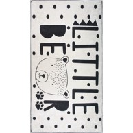VITAUS Crno-bijeli periv dječji tepih 80x120 cm Little Bear