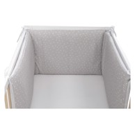 BUBABA BY FREEON Ogradica za krevet 190x40 cm, točkice, siva