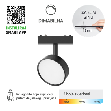 GREEN TECH LED magnetna svjetiljka MG11-9W-3CCT, 9 W, 3CCT