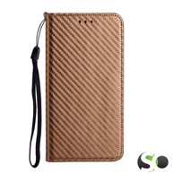 XIEKE Preklopna karbonska futrola za Huawei Y6 2019 Brončana