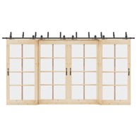 Pribor za klizna vrata 213 cm čelični crni