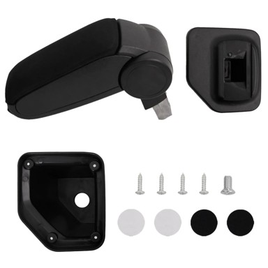 Naslon za ruke za automobil, 15 x 32 x 40 - 52 cm, ABS, crni