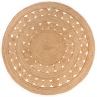 Ukrasni pleteni tepih od jute, 210 cm, okrugli