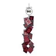 EGO DEKOR Adventski kalendar viseći Advent 77 cm, crvena