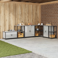 Ormar za kuhinjsko skladištenje 60x50x92 cm, srebrni