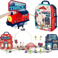 WOOPIE TOYS Električni vlak 2u1, 87 elemenata, dužina 3.5 m