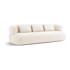 MICADONI HOME Bež sofa od bouclé tkanine 226 cm Jenny, 226x90x73 cm