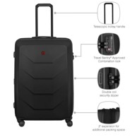 WENGER Kofer Prymo Large, 93/107 l, 76x52x30 cm, crni