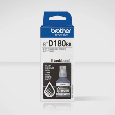 BROTHER Tinta BTD180BK, boca s tintom, crna, do 7.500 stranica