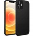Mekana mat silikonska futrola za iPhone 12 mini + zaštitno staklo, crna