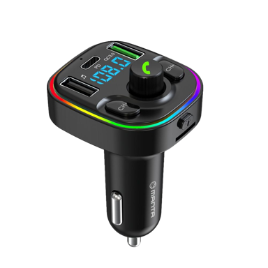 MANTA FM transmiter STREAM Lite, Bluetooth, 2x USB, HandsFree, crni