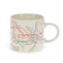REX LONDON Bež keramička šalica 350 ml Heritage Tube Map