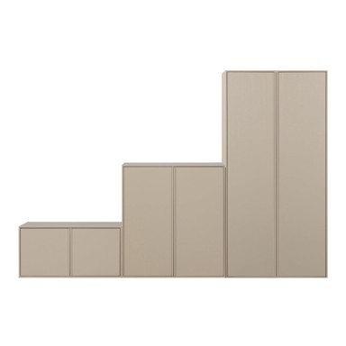 VTWONEN Krem modularni garderobni ormar od masivnog bora 300x200 cm Daily
