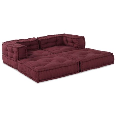 Modularni kauč, 2 kom, 70 x 70 x 54 cm, bordo