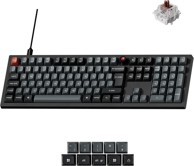 KEYCHRON Mehanička tipkovnica V6 8K, 100%, smeđi prekidači, crno-siva