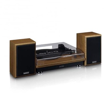 LENCO Gramofon LS-100WD, sa zvučnicima, bluetooth, drveni