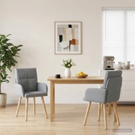 Blagovaonske stolice 2 kom 60 x 56 x 96 cm, tkanina, svjetlosive