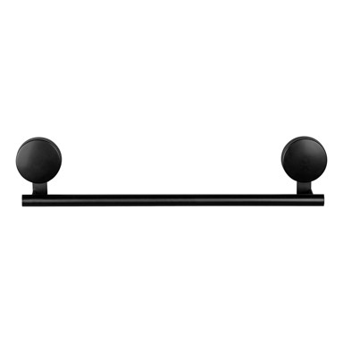 WENKO Crni zidni držač za ručnike Static-Loc® Pavia, širine 40 cm