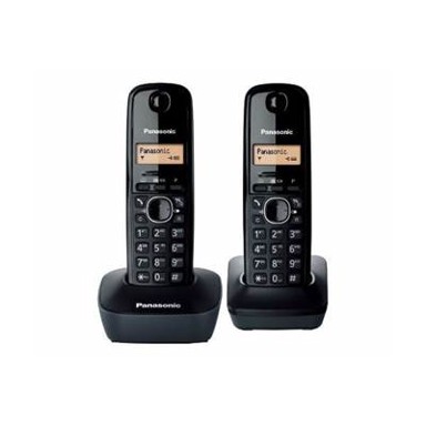 PANASONIC Telefon KX-TG1612FXH, bežični 2 slušalice, crni