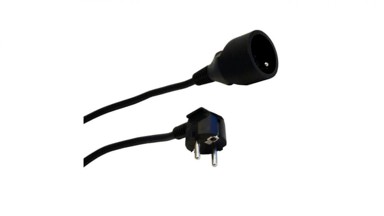 Produžni kabel, 1 utičnica, 5 m, 3x1,5 mm OWY, crni
