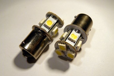 HSUN LED žarulja BA15S (R10W, R5W) SMDx8 24V, crvena