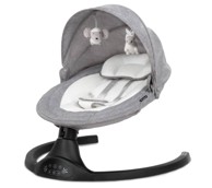 KIDWELL Električna stolica za ljuljanje Luxi 2 u 1, siva i crna