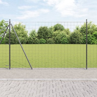 Euro ograda s 7 flanged postovima 1. 4x10 m, čelik, galvanizirani 