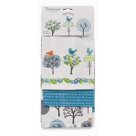 COOKSMART Pamučna kuhinjska krpa 3 kom 45x65 cm Forest Birds