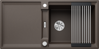 BLANCO Sudoper Adira XL 6 S-F InFino Silgranit sklopiva rešetka, s dalj.upr. - kava