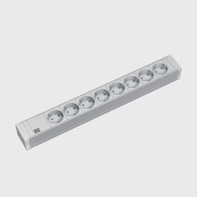 BACHMANN Razdjelnik za stalak, 333.601, 8x220V, PVC, 2m, sivi