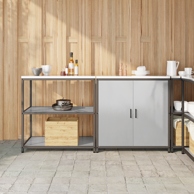 Kuhinjski set za pohranu 2 pcs, 180x50x92 cm, srebrna