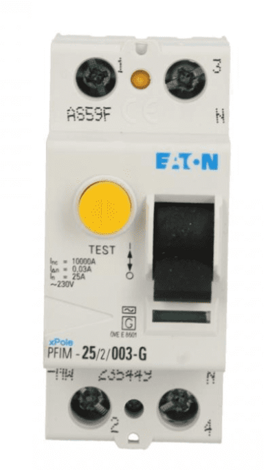 EATON Diferencijalni prekidač PFIM-25/2/003-G-MW, 235449, 2P, 25 A, 30 mA, tip AC/G