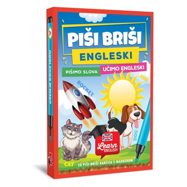 Edukativne karte Piši Briši, Engleski