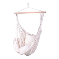 GARDEN PLEASURE Krem podstavljena viseća vrtna fotelja Tobago