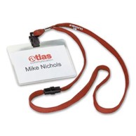 Identifikacijska kartica s uzicom 8139, crvena, 10 komada