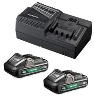 HIKOKI Set baterija i punjača UC18YFSL, 2 baterije BSL1820M 2,0 Ah