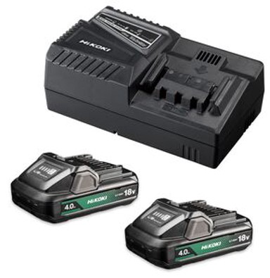 HIKOKI Set baterija i punjača UC18YFSL, 2 baterije BSL1820M 2,0 Ah