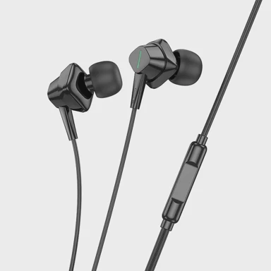 HOCO Žičane slušalice M113, Lightning priključak, s mikrofonom, crne