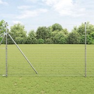 Stupovi ograde 52 kom Ø32 mm 200 cm galvanizirani čelik, siva