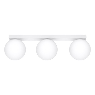 NICE LAMPS Bijela stropna svjetiljka sa staklenim sjenilom ø 12 cm Umerta