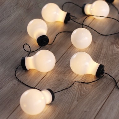 DECOKING Rasvjetni lanac sa LED lampicama u obliku žarulja Bulb, 10 lampica, duljina 2,2 m