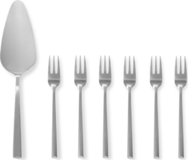 AMBITION Set pribora za posluživanje torte Como Silver, 7-dijelni
