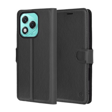 TECHSUIT Maska Leather Folio preklopna, za Honor 400 Lite, crna