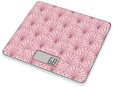 TERRAILLON Digitalna kuhinjska vaga, 3 kg, staklo, Art Deco Copper Design ART15179