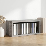 Stalak za CD-ove, 40 × 17 × 17 cm, konstruirano drvo, siva Sonoma