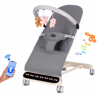 TAVALAX Ležaljka za bebe, Bluetooth, glazbeni modul, podesivi naslon